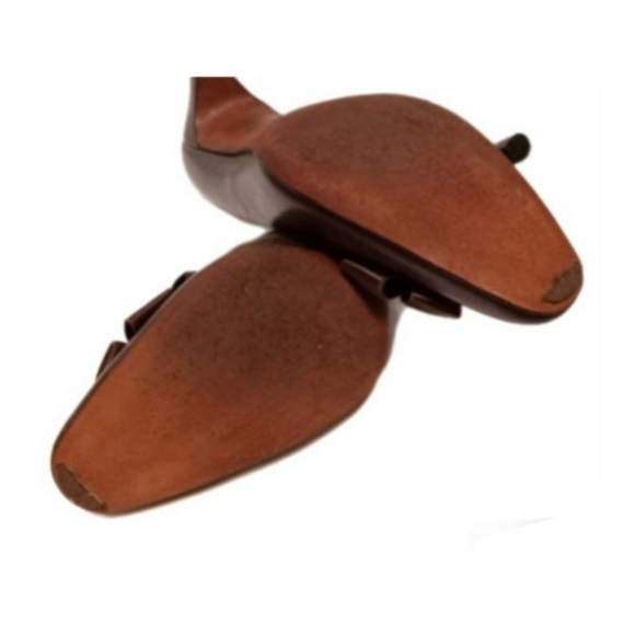 Julianelli Selber Vintage Pump 3" Heel Bronze Size 5.5  (8.75"L 2 .25"W) Leather - Picture 8 of 11